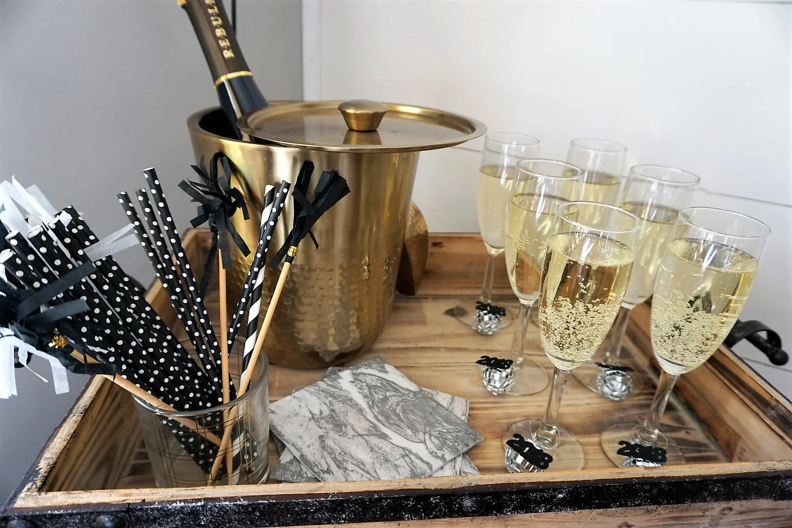 Wine & Dine: DIY New Year's Dinner Table + Wine Charms — Legally ...